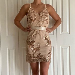 SHEIN Spaghetti Strap Semi Formal Dress